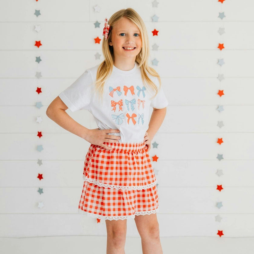 Patriotic Cutie Short Sleeve T-Shirt - White