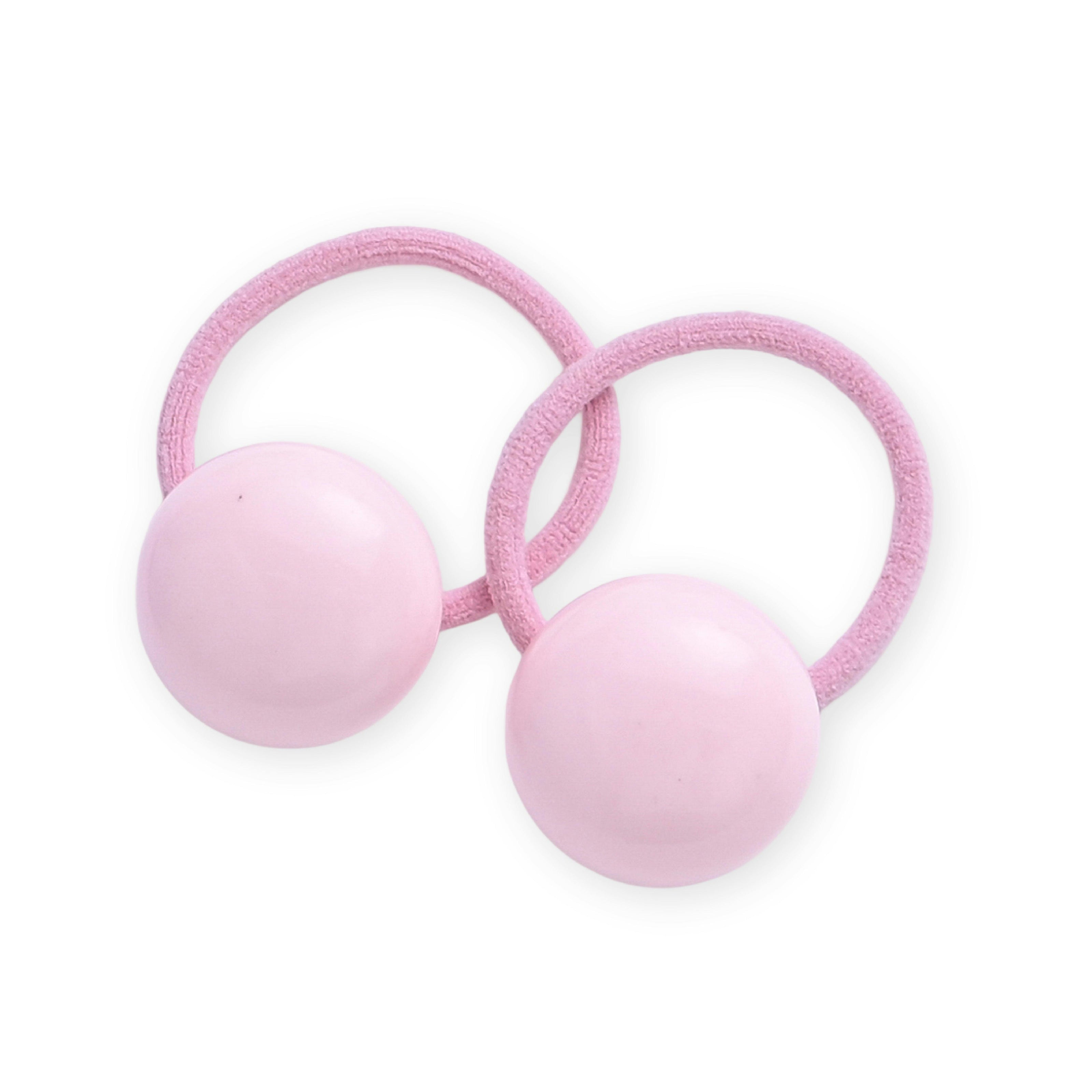 Button & Flower Hair Tie Set