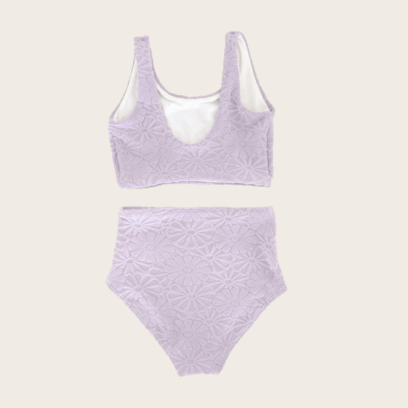Terry Lavender Floral Two Piece Tank