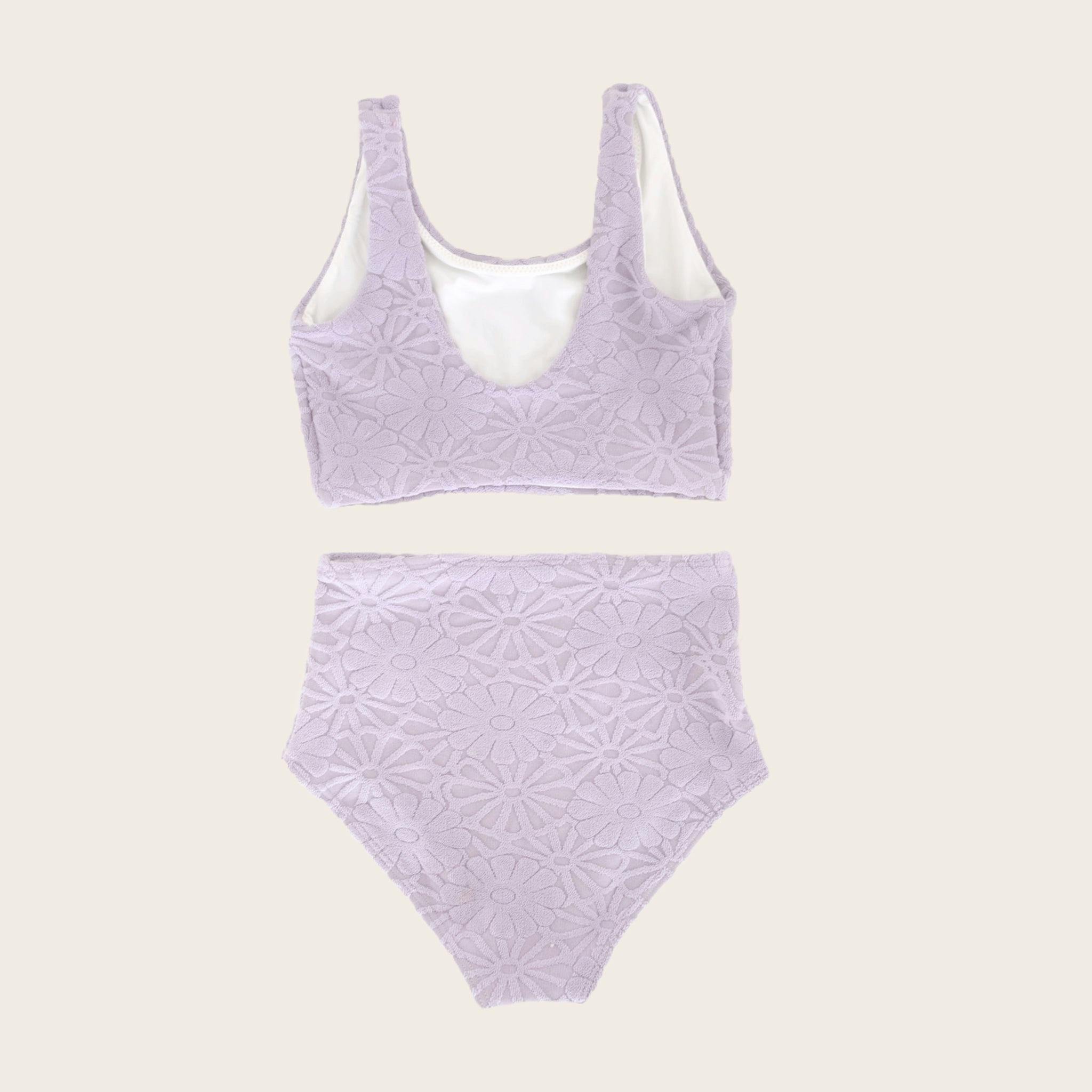 Terry Lavender Floral Two Piece Tank