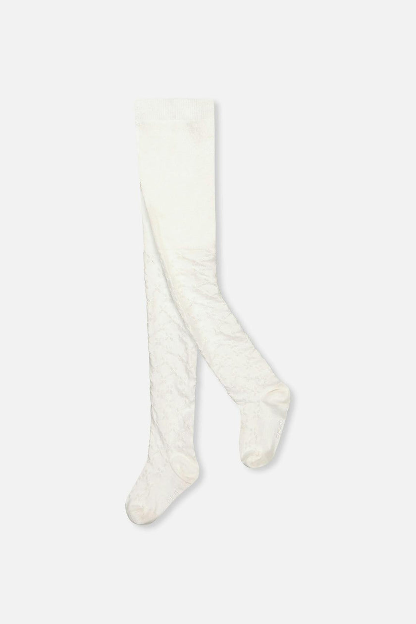 Knit Textured Tights Off-White