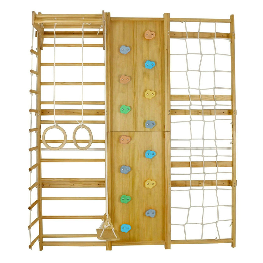 Walnut | Swedish Ladder Jungle Gym - Wall Mounted