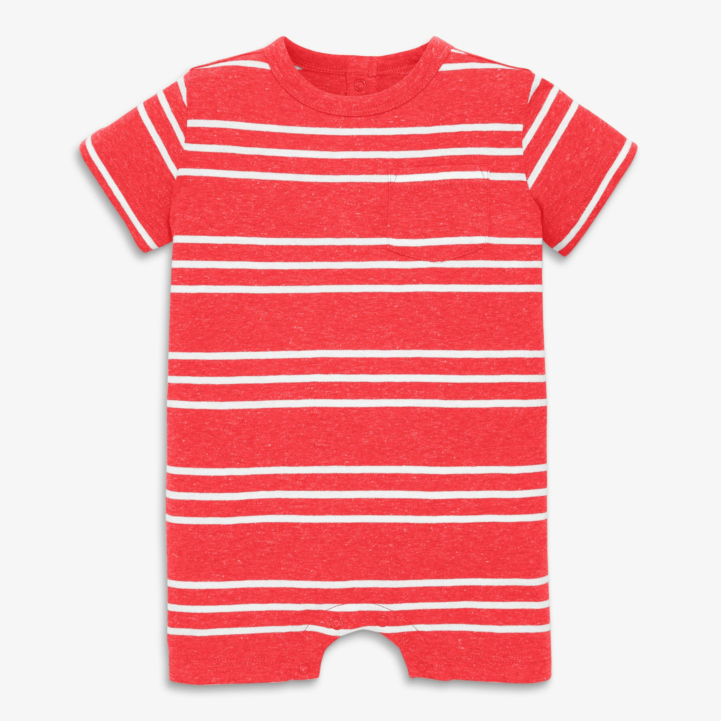 Baby heathered pocket shortie in stripe