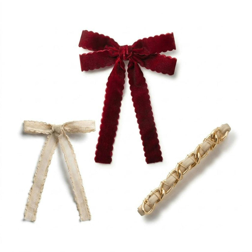 Halo Luxe High-Quality Hair Accessories Bundle - Cute & Elegant Hair Styling Set