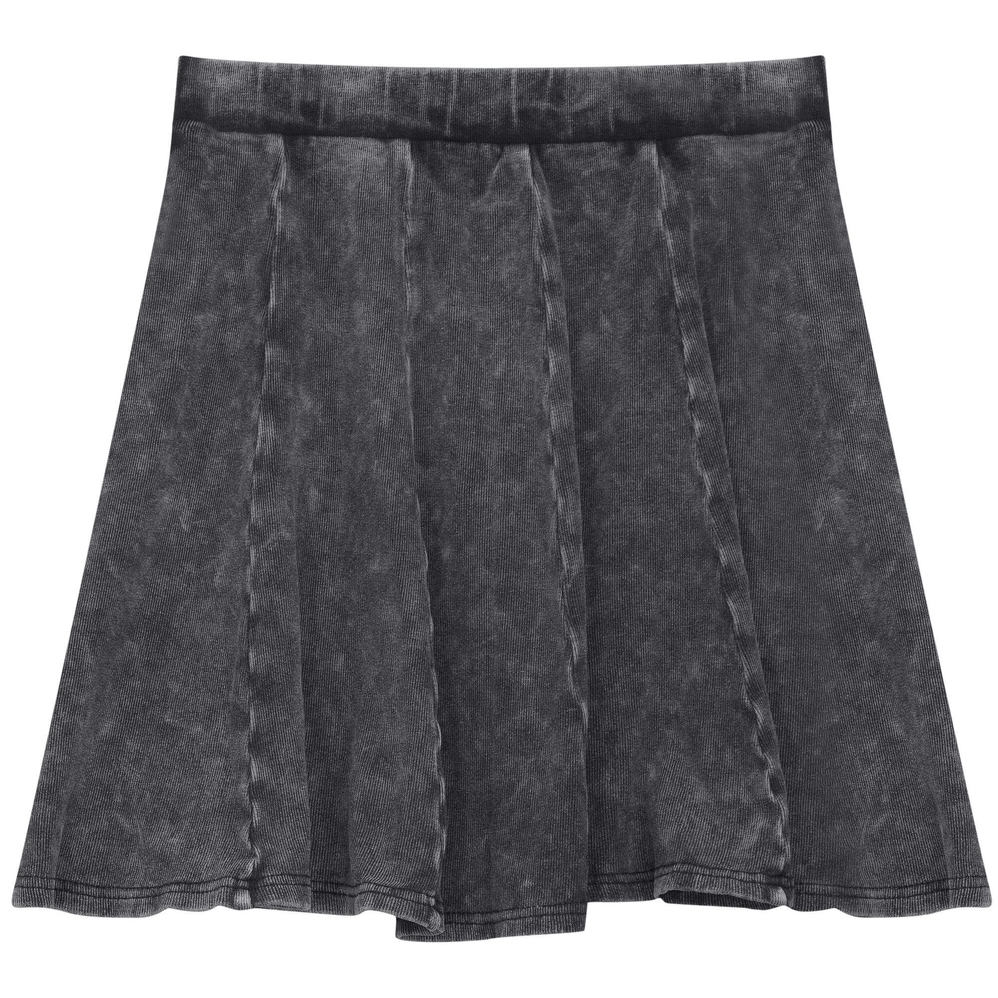 Distressed Short Panel Skirt