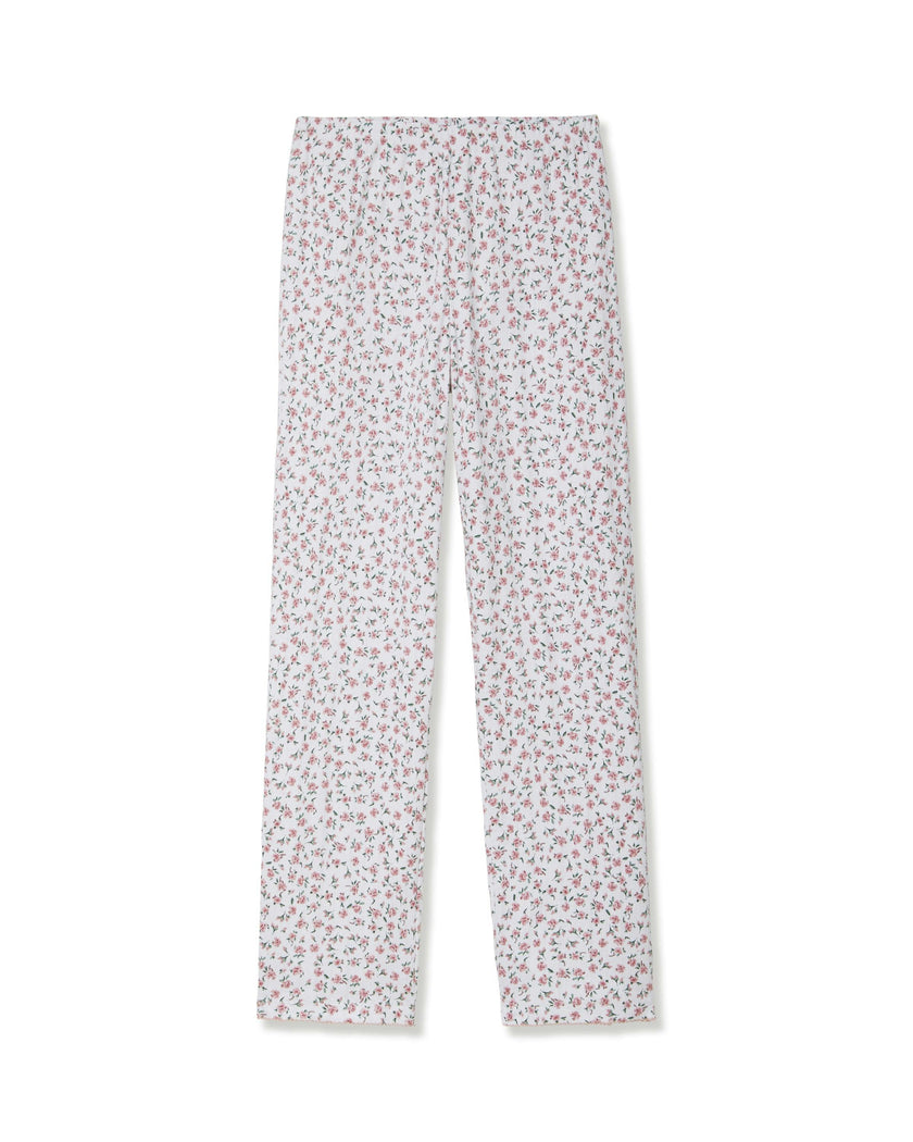 Women's Pointelle Pant in Pink Floral