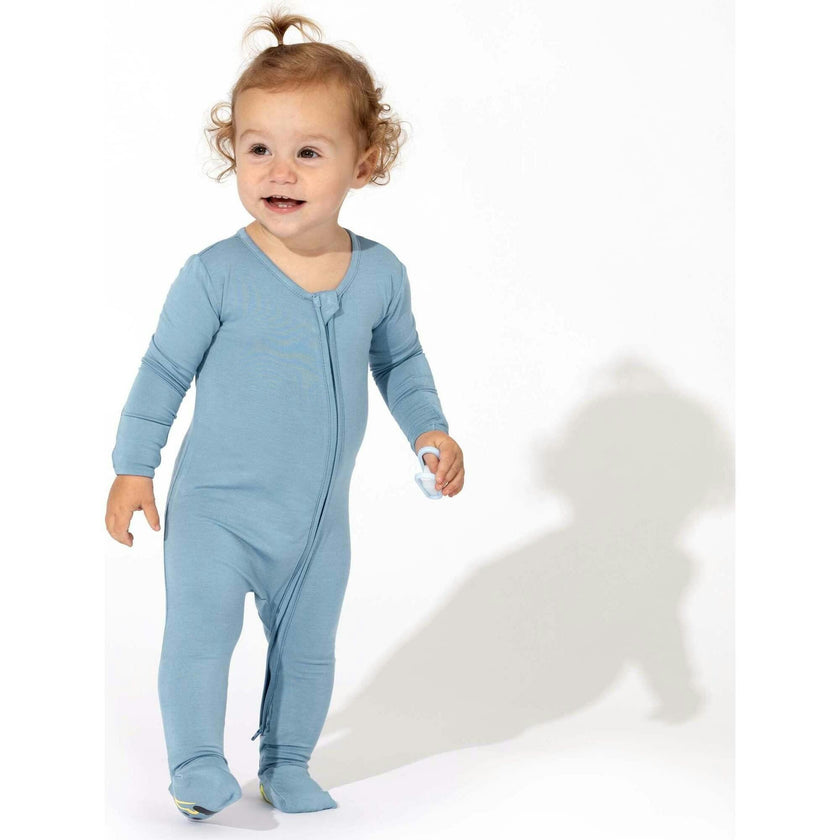Oasis Teal Bamboo Convertible Footie