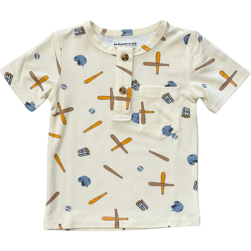 Boy's Short Sleeve Henley Shirt