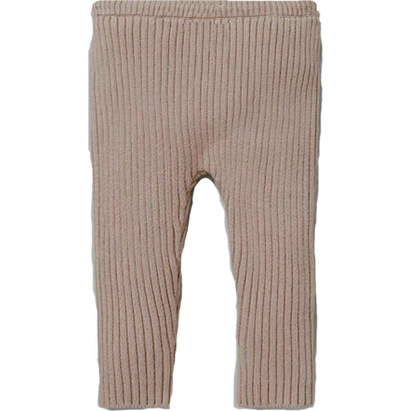 Fine Ribbed Knit Slim Fit Pants