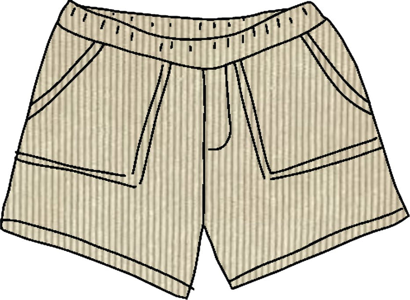Athletic Shorts in Tan Corduroy