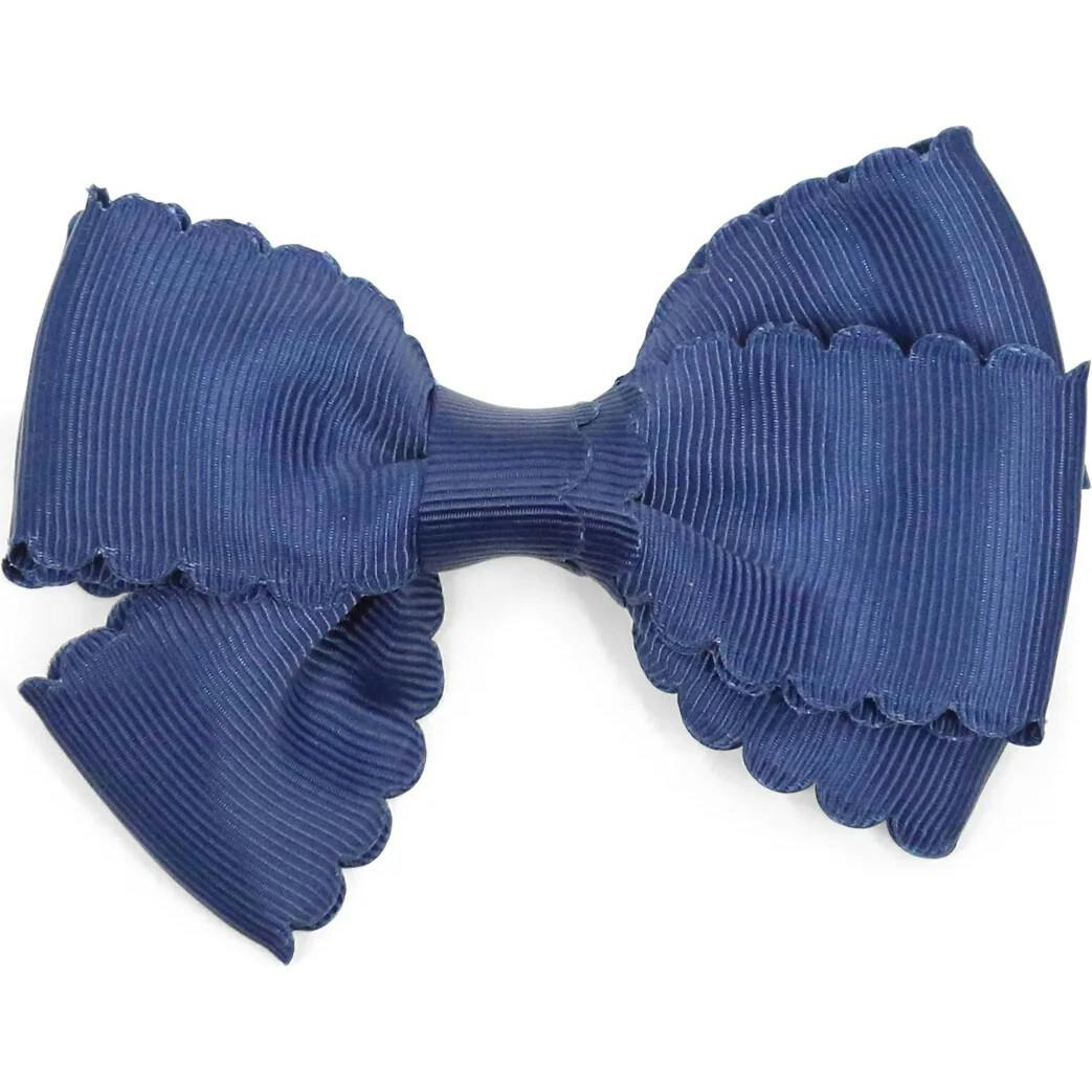 Grosgrain Scalloped Bow Hair Clip