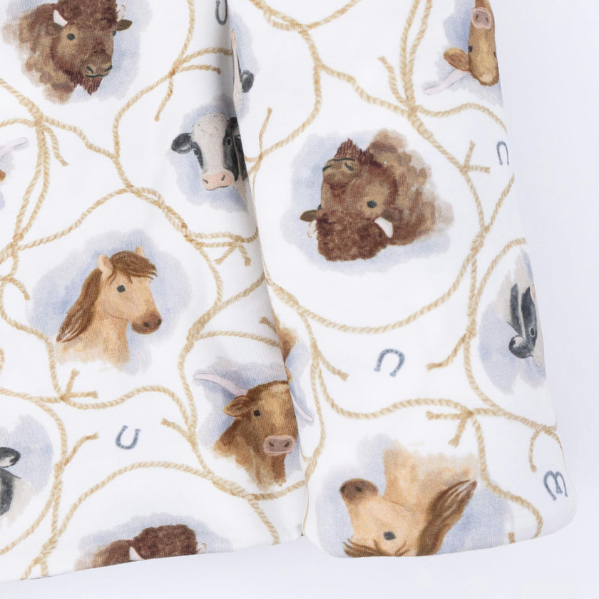 Farm Animals Rope Cameos Uni - Swaddle Blanket