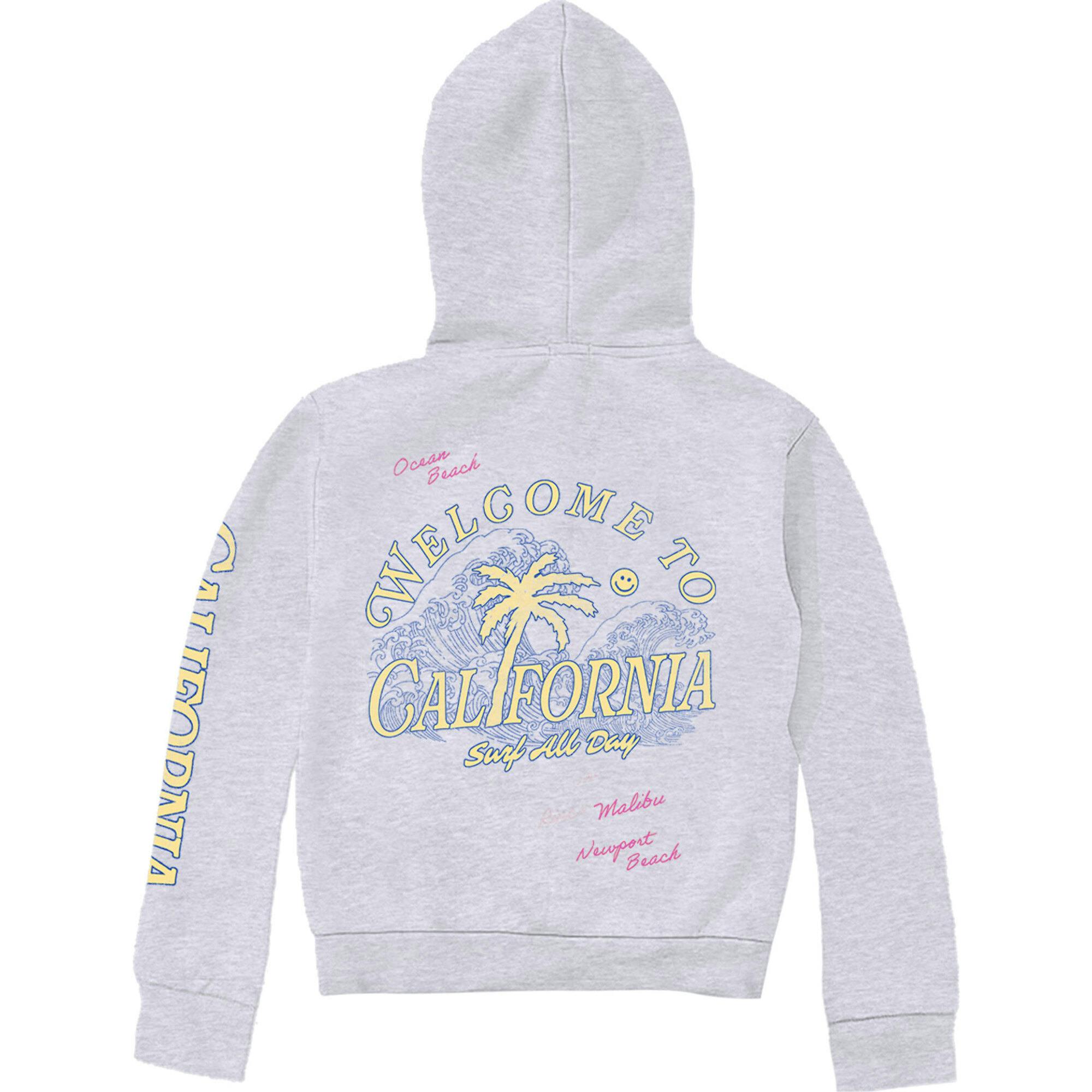 Kids Surf All Day Hoodie-H.Grey-Unisex
