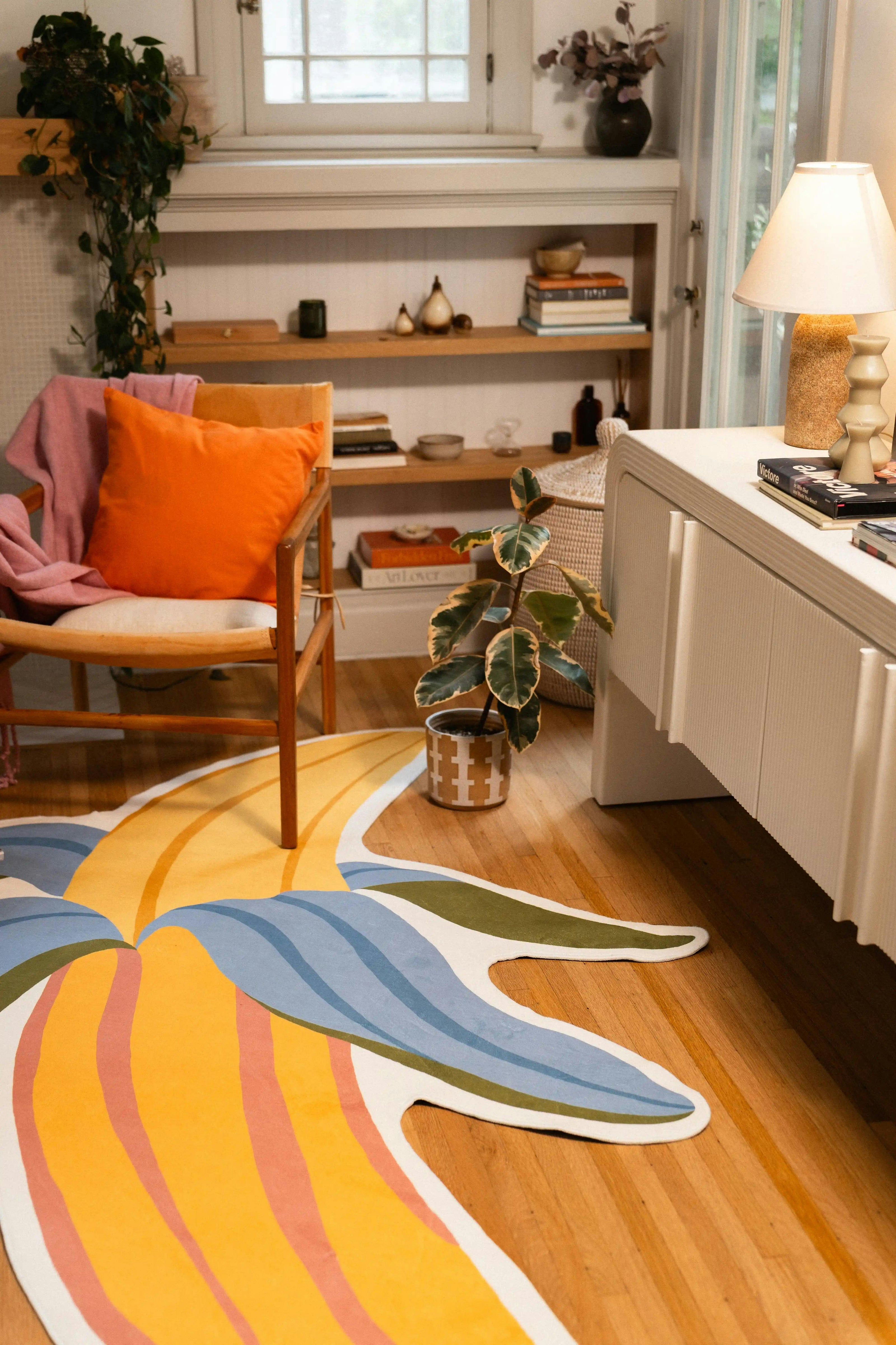 Yellow Irregular Banana Rug by Maayan Alper-Swan