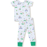 Dog Gone Golf - Blue - Short Sleeve Loungewear Set
