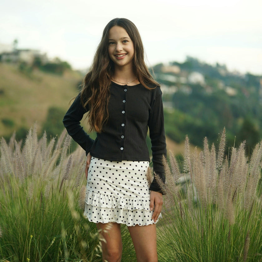 Girls Pointelle Cardigan