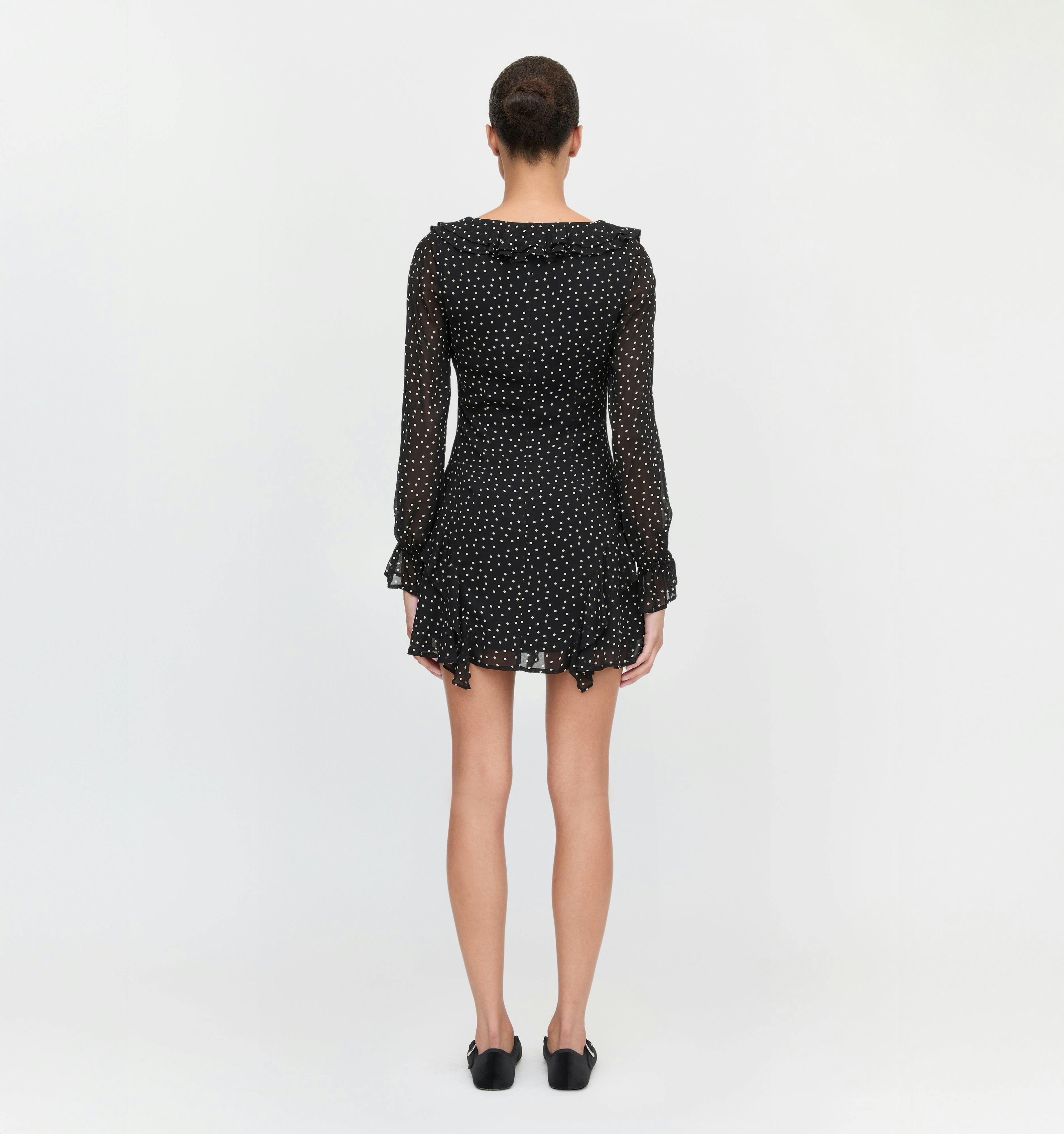 The Bridget Dress - Black Polka Dot