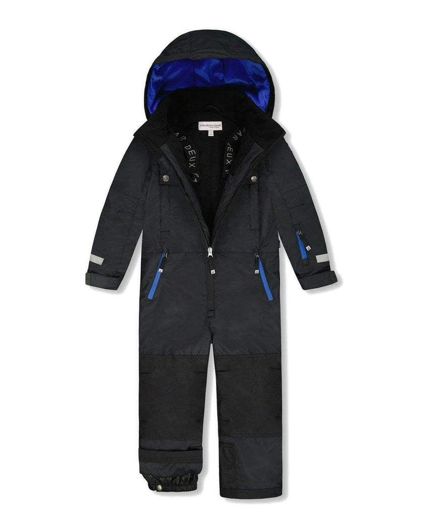 Solid One-Piece Teknik Snowsuit Black