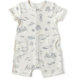 Life Aquatic Short Sleeve Romper, Blue