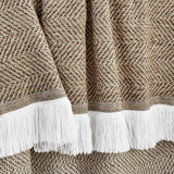 Herringbone Stain Resistant Indoor Outdoor Throw