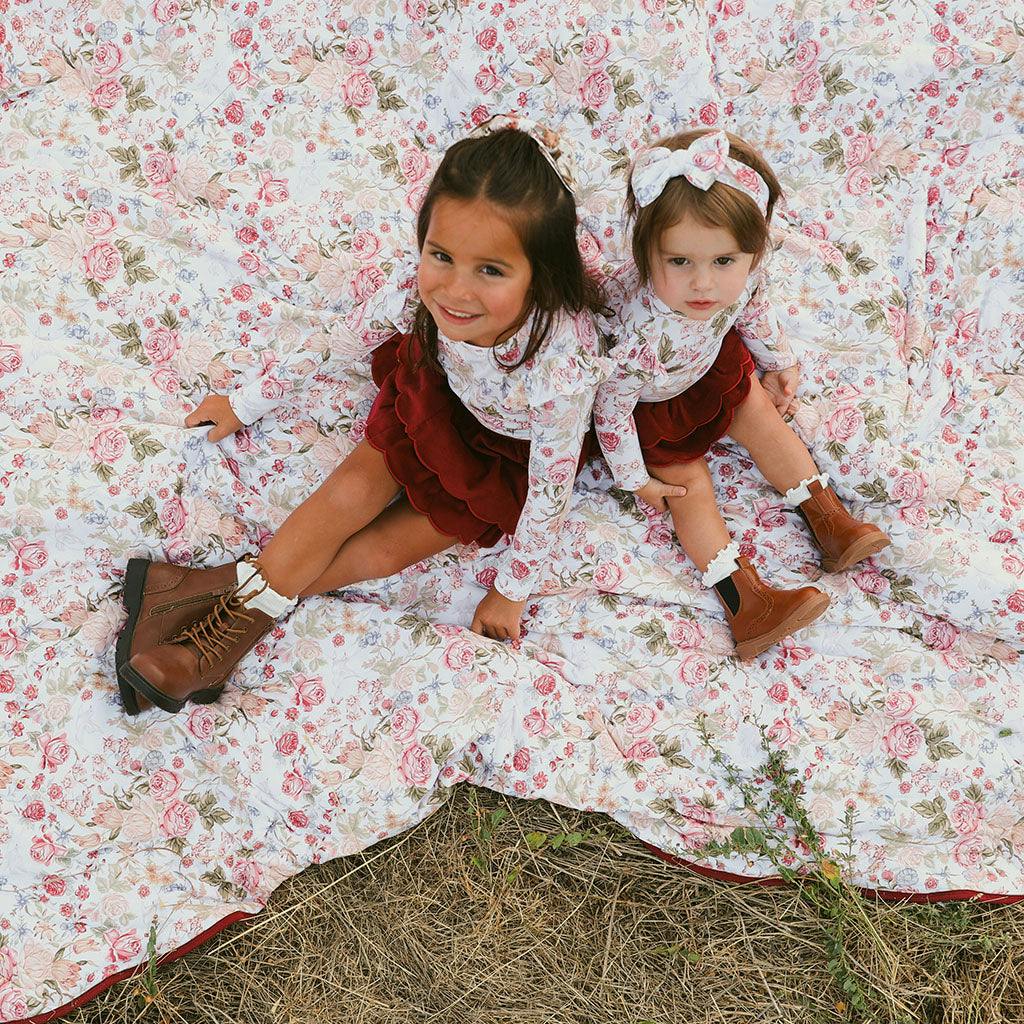 Burgundy Cotton Corduroy Scalloped Bummie
