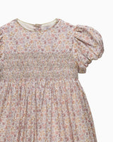 Carnation Floral Smocked Party Dress