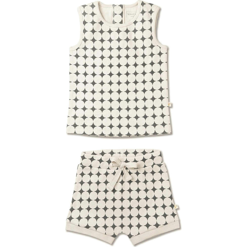 Organic Tank & Tee Shorts Set