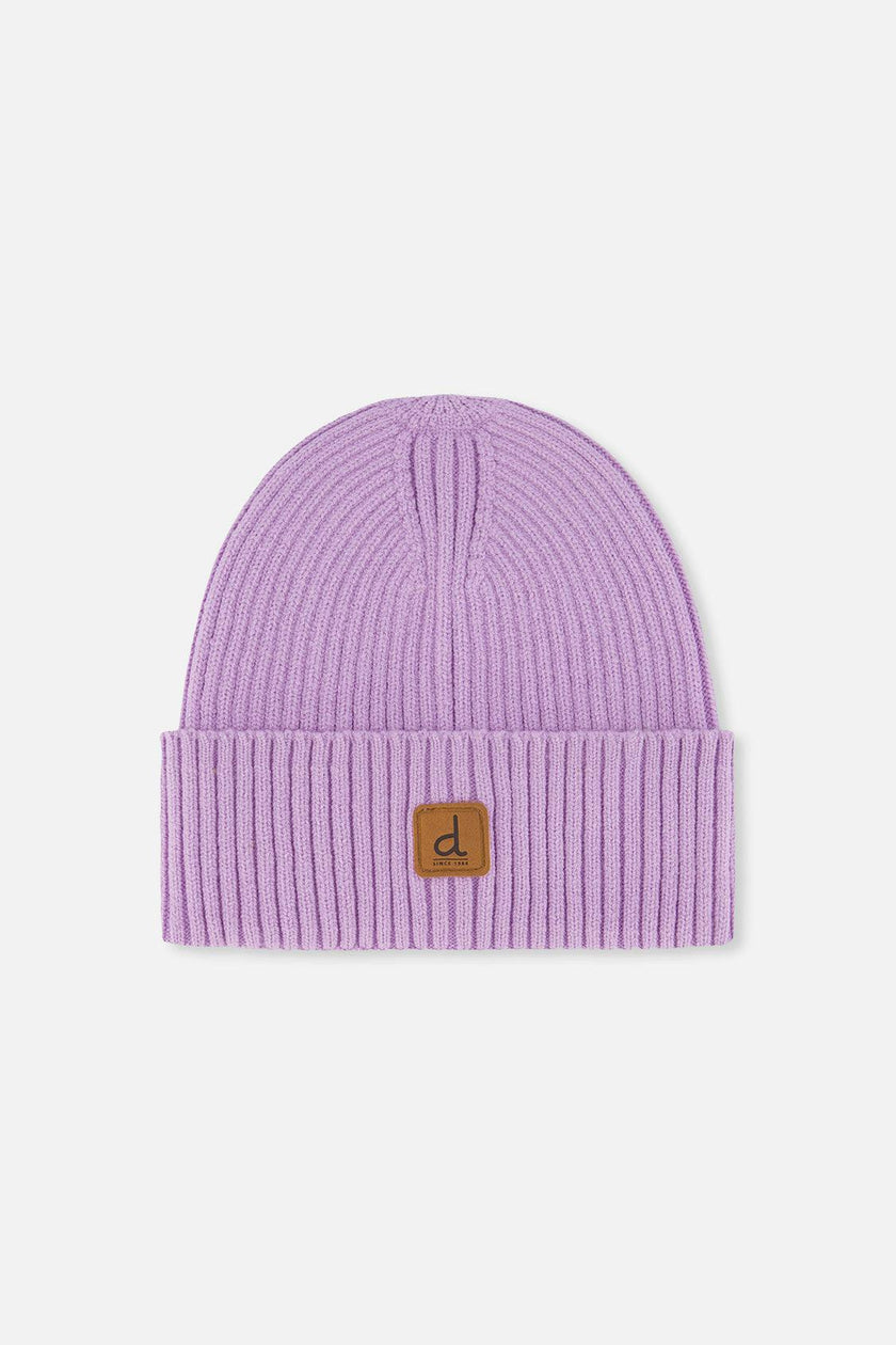 Ribbed Knit Hat Lavender