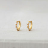 Pearl 12mm Huggie Hoop Earrings