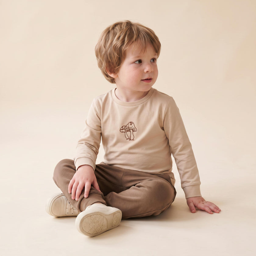 Organic Long Sleeve Tee - Mushroom