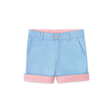 Wyatt Shorts in East Beach Blue with Sconset Stripe Cuffs