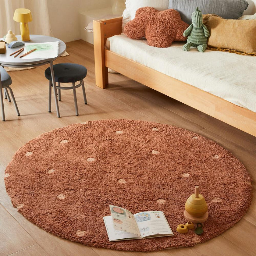 Round Washable Round Dot Rug