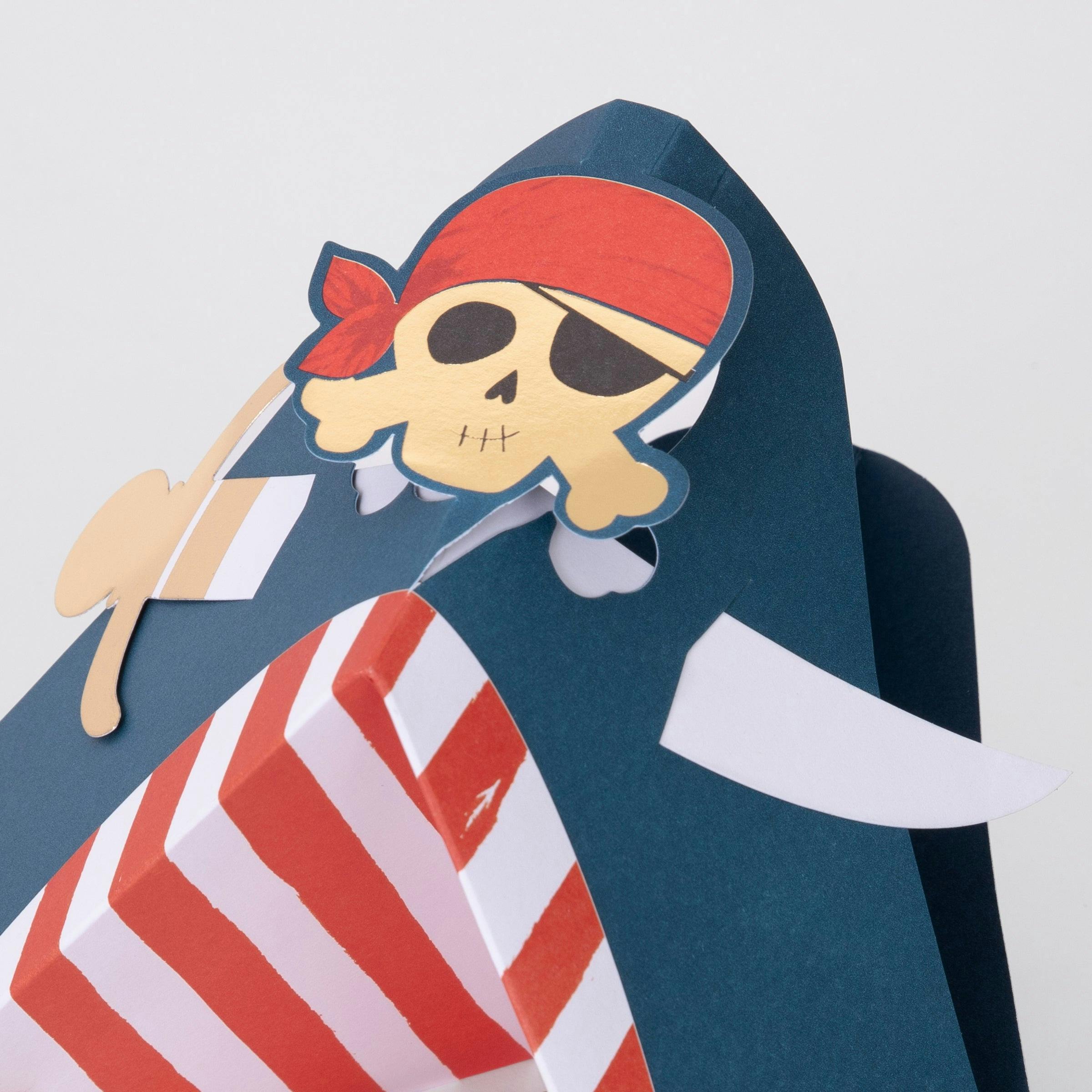 Blue Pirate Party Hats