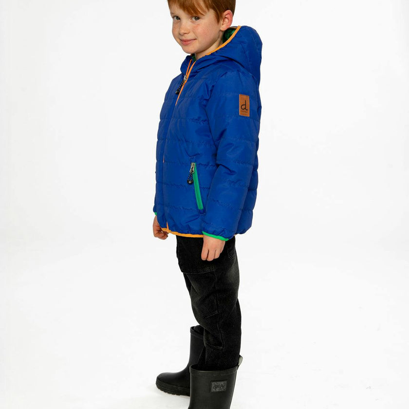 Quilted Mid-Season Jacket Royal Blue