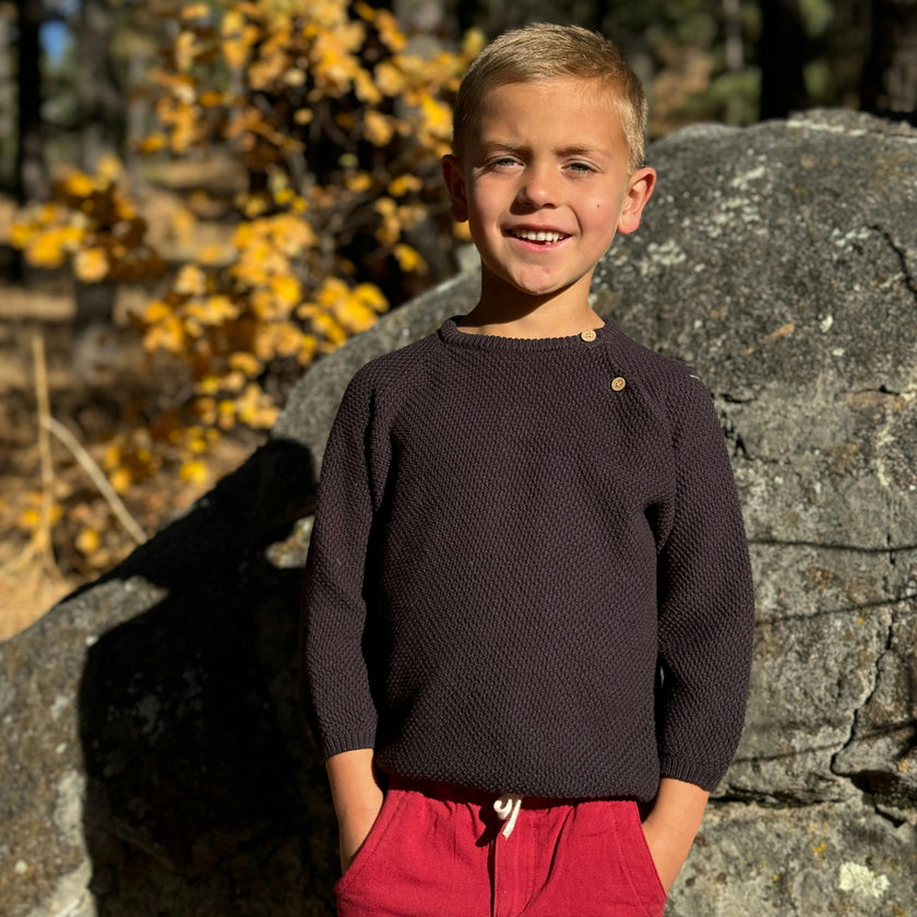 ROAN Navy Black Sweater