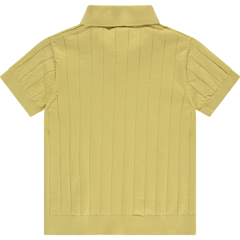 Ribbed Short Sleeve Polo