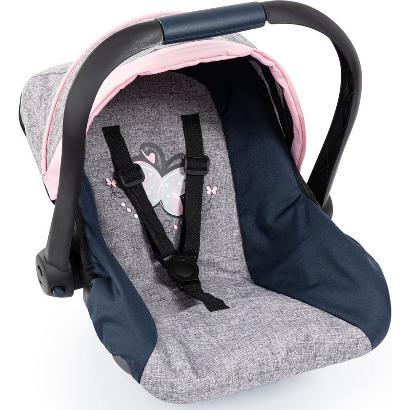 Design Dolls: Car Seat in Grey/Blue/Pink