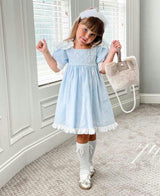 Charlotte Baby Blue Linen Dress
