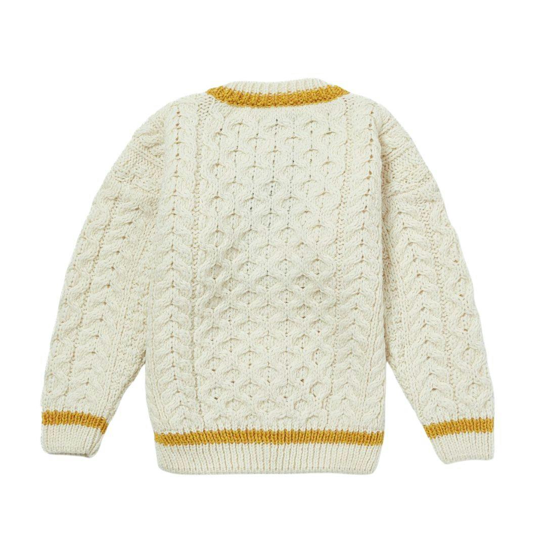 London Days Merino Children's Sweater - Cream & Yellow