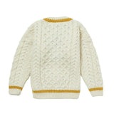 London Days Merino Children's Cardigan - Cream & Yellow