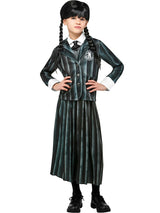Girls' Wednesday Addams Nevermore Academy Black School Uniform Costume