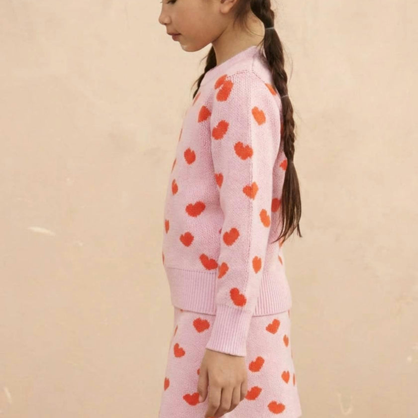 Love Hearts Jumper | Bubble Gum