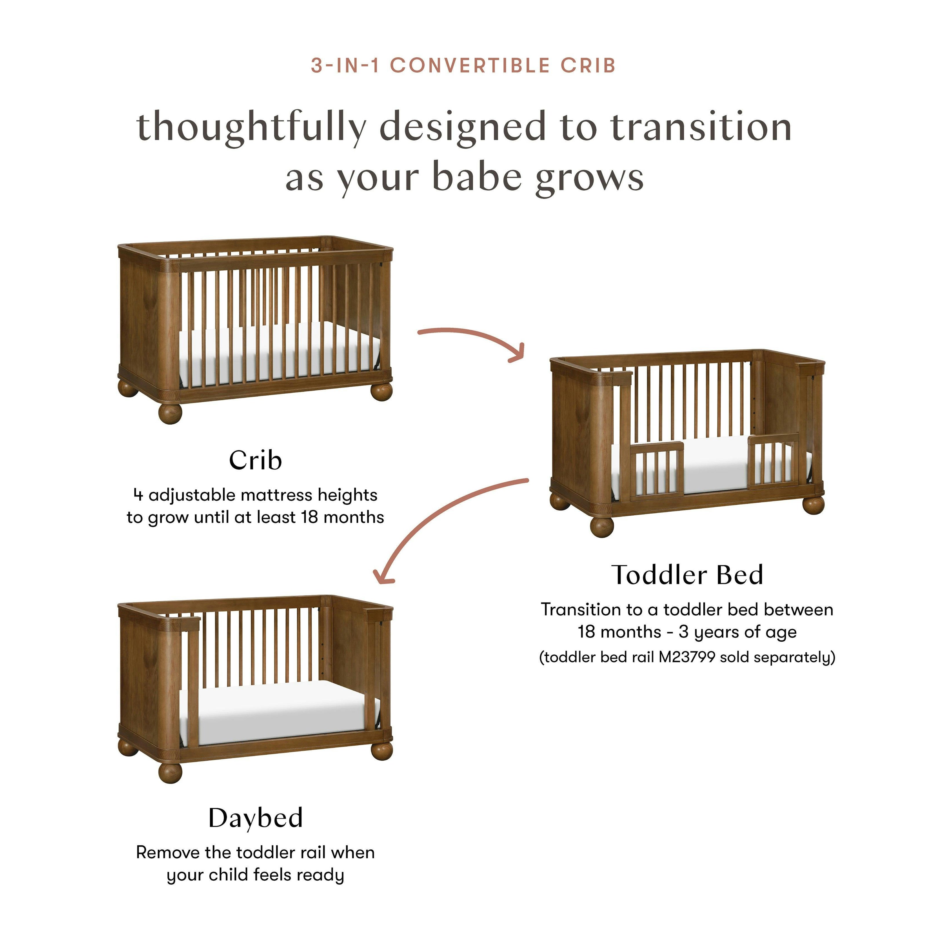 Babyletto Crosby 3-in-1 Convertible Crib