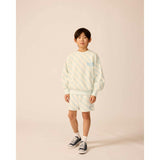 Organic Weekend Sweatshirt in Sky Blue Stripe