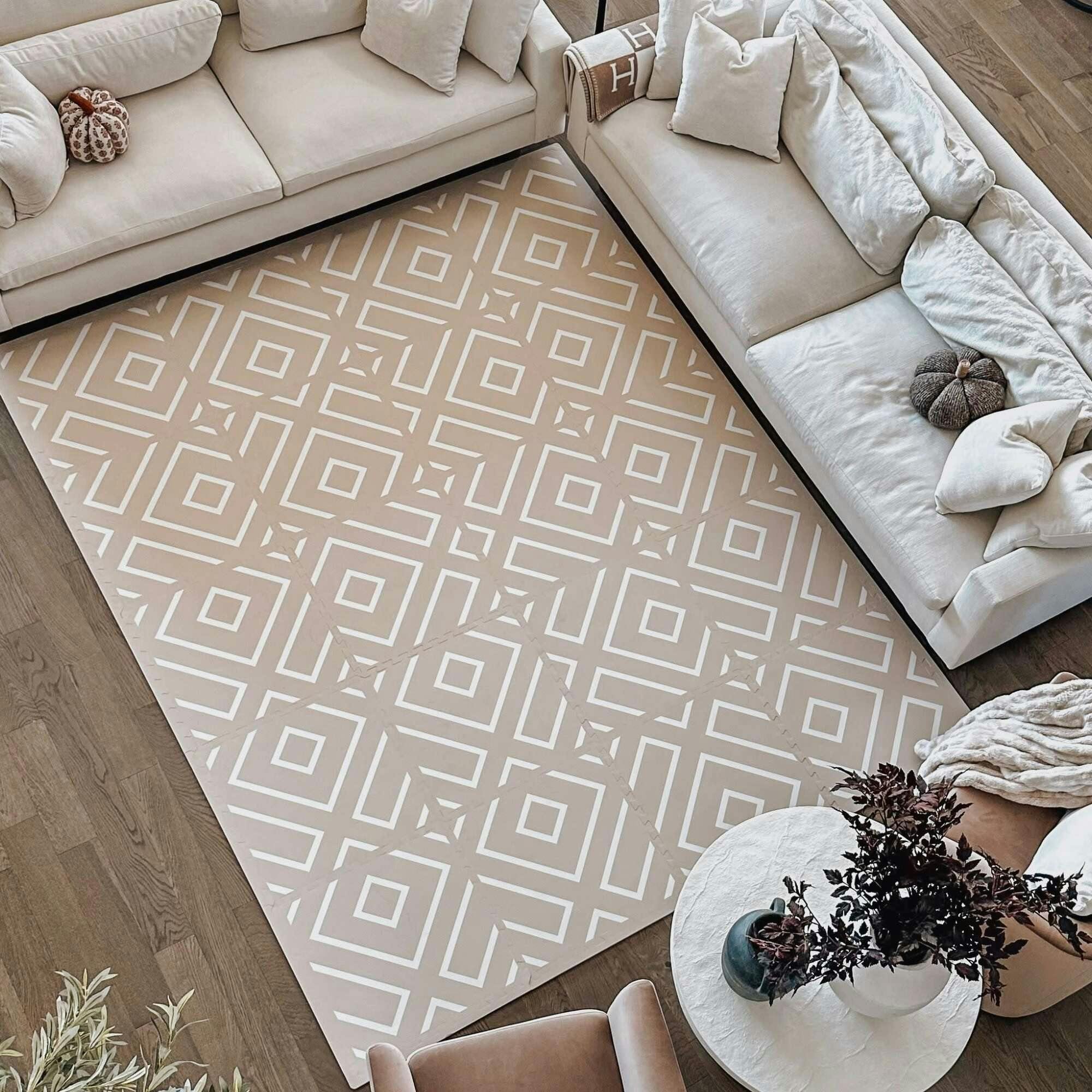Modern Blocks - Desert Sand - Play Mat, Prints