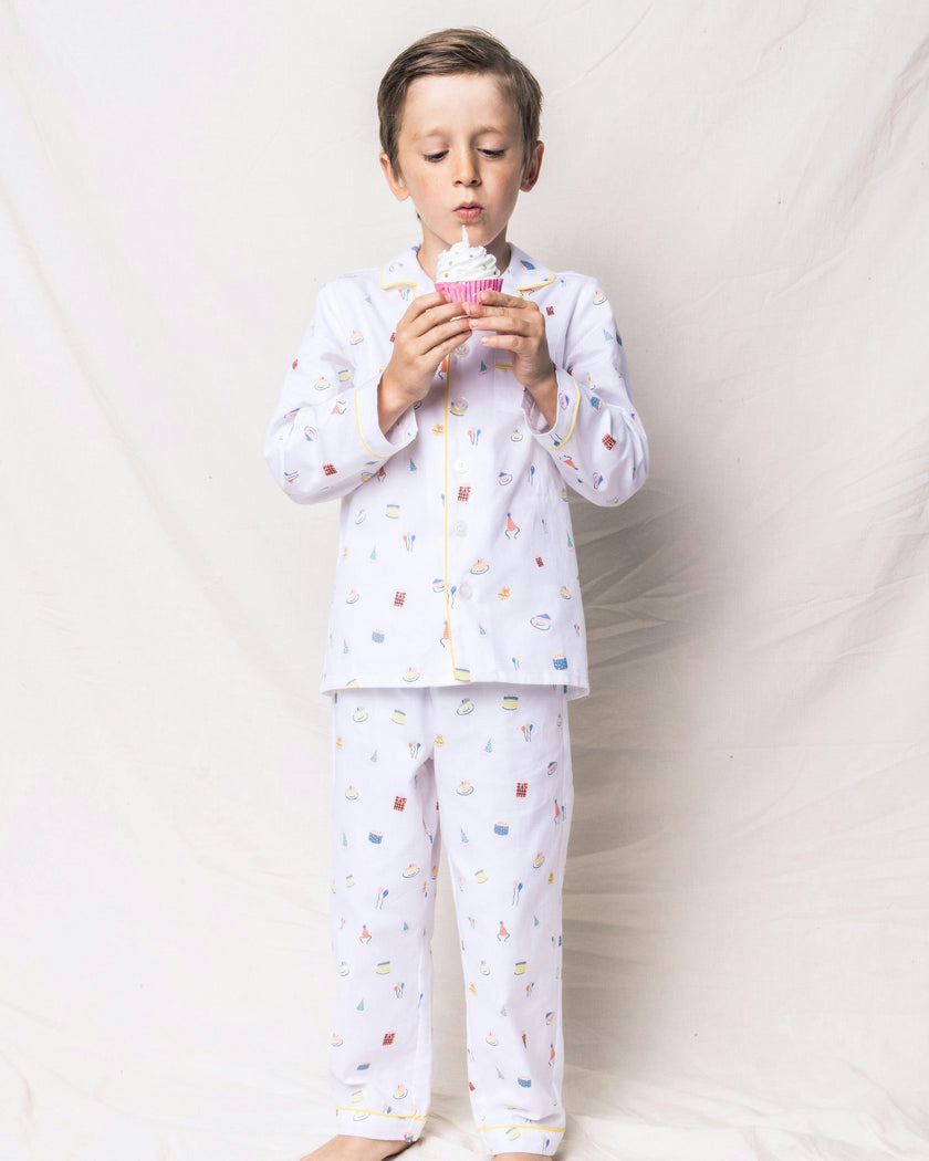 Kid's Twill Pajama Set in Birthday Wishes