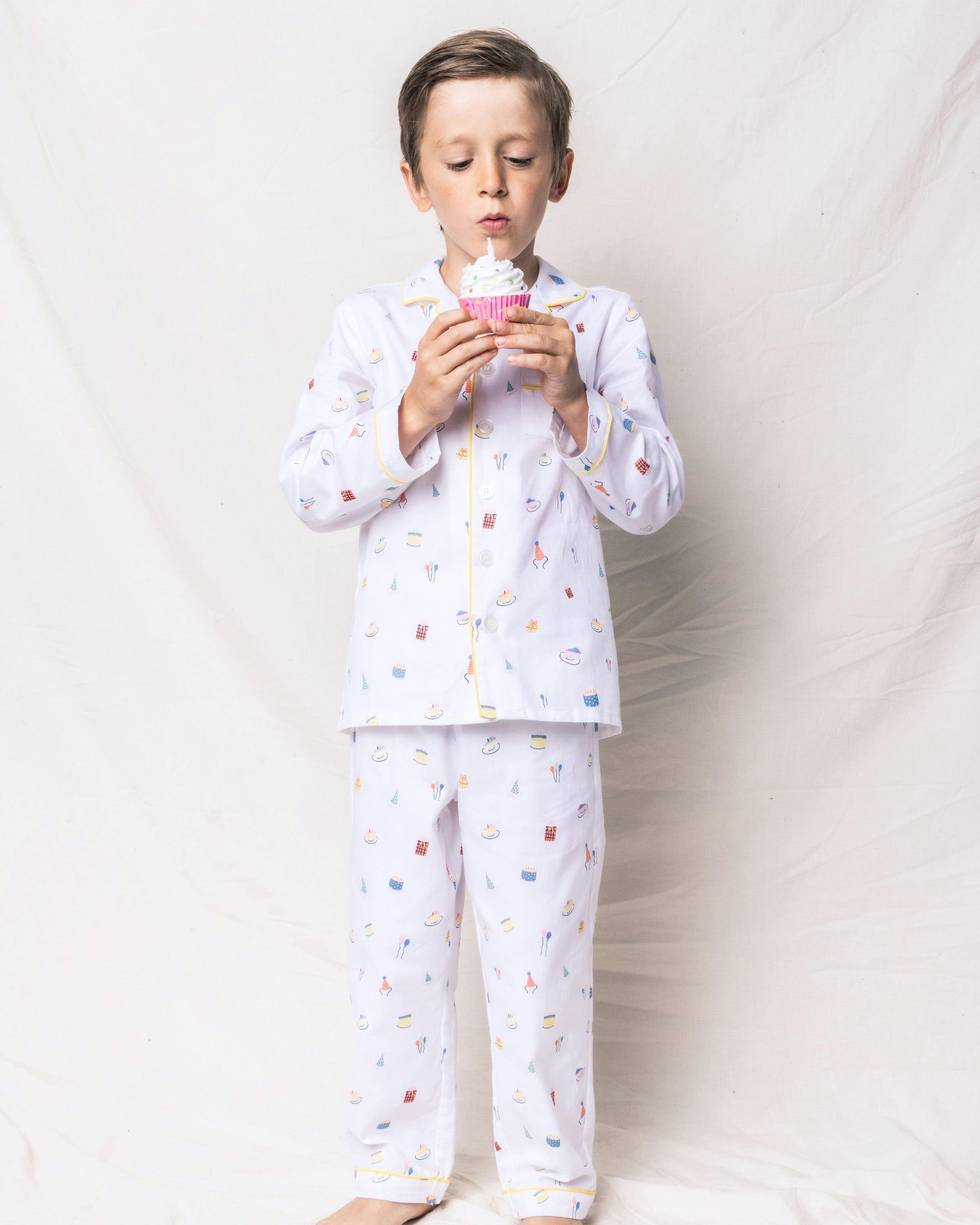 Kid's Twill Pajama Set in Birthday Wishes