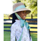 Women's Zinnia Classic Short Brim Long & Thin Grosgrain Ribbon Sun Hat