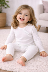 Girls Quilted Waffle 2-Piece Loungewear Set