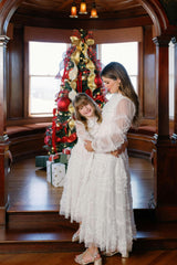Mini Sinead Dress in Ivory Gilded Tulle